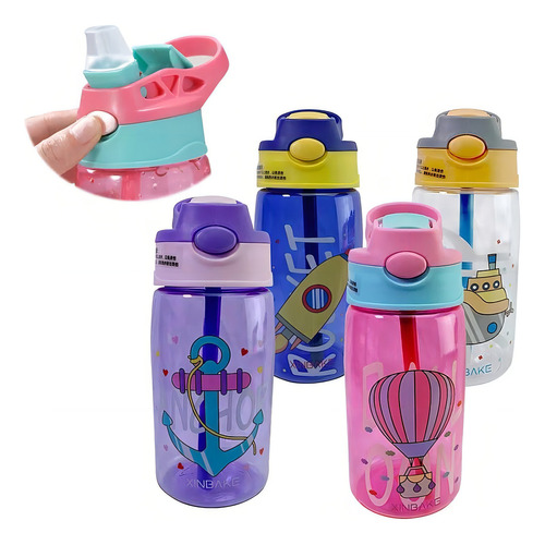 Garrafa Azul Infantil Rocket 480ml