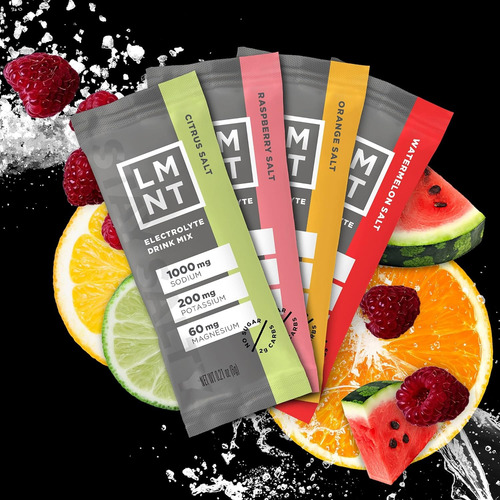 Electrolitos Lmnt Zero Sugar Pack 12 Sabores Variados Polvo