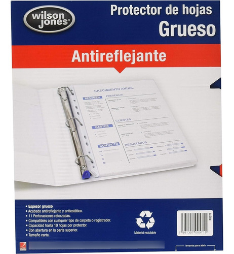 Protectores De Hojas Grueso Wilson Jones P0571 -100 Piezas