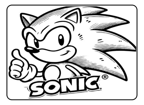 Livro Colorir Sonic Estilo Bobbie Goods 50 Folhas Capa Dura