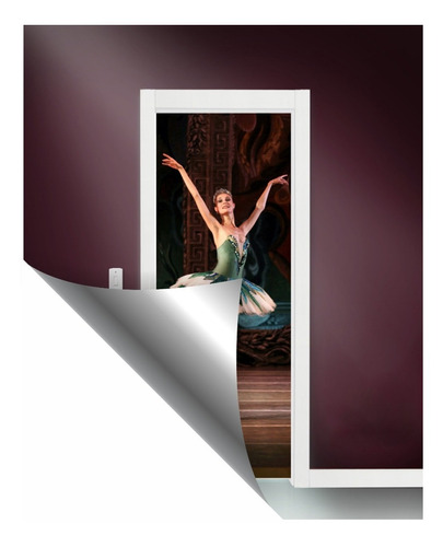 Adesivo Porta E Parede Dançarina Ballet Bailarina Clássica
