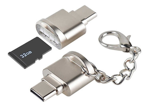 Lector De Memoria Micro Sd Otg Tipo C Premium Con Llavero