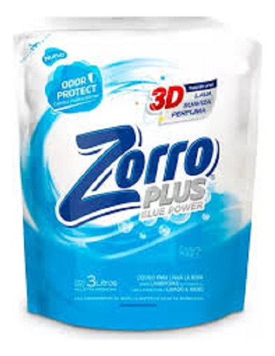 Jabon Liquido Zorro Blue Plus 3 Litros
