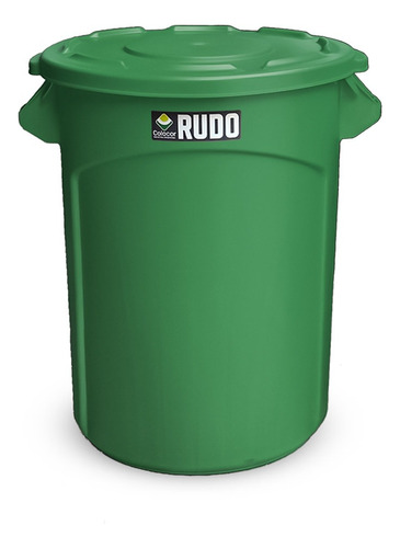 Cesto Carro Residuos Con Ruedas Y Tapa 80 Litros Verde