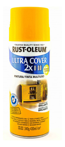 Aerosol Ultra Cover 2x Amarillo Oro Brillante 340 Gr