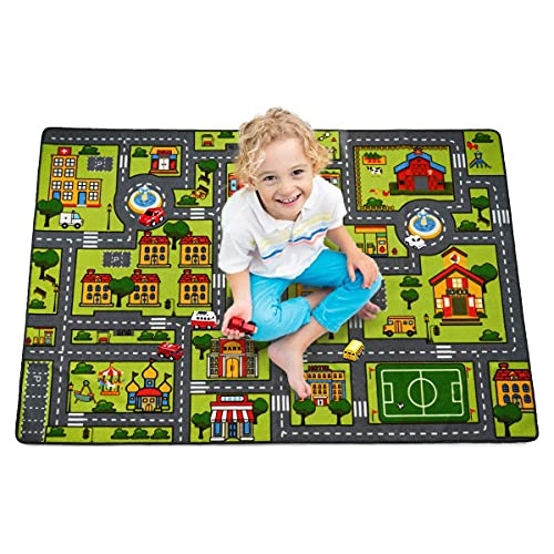 Alfombra De Coche Niños, Alfombra De Juegos Sala De Ju...