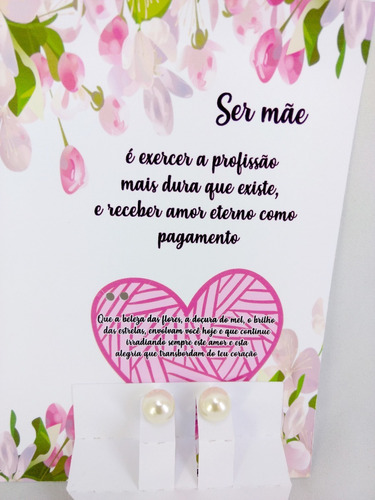 Imagem 4 de 8 de Arte Cartão Dia Das Mães Silhouete Com Porta Brincos