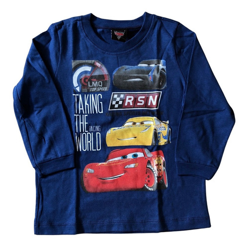 Blusa Infantil Menino Carros Manga Longa Inverno Camiseta Nf