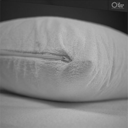 5 Protectores Almohada Antilíquidos Con Capa Algodón King Color Blanco Liso