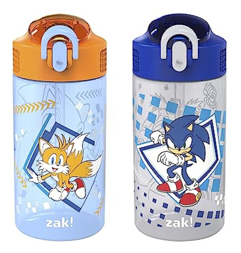 Zak Designs Sonic The Hedgehog Botella De Agua Para Niños Pa