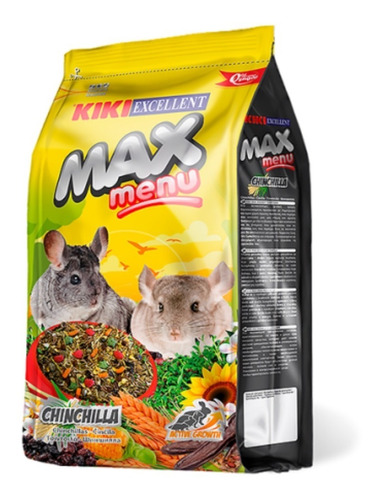 Alimento Balanceado Kiki Max Menu Chinchillas 800 Gr 