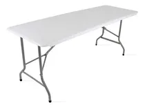 Comprar Mesas de camping valija de plastico 1.80 plegable color blanco Solana