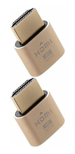 2 Hdmi Dummy Plug 4k Emulador Sin Cabeza Pantalla Fantasma