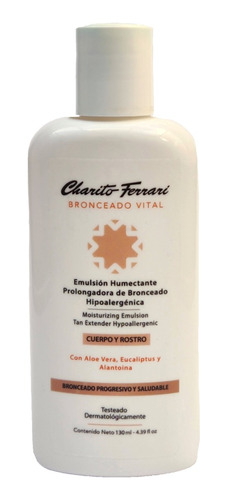 Emulsión Humectante Prolongadora Del Bronceado Charito Ferra