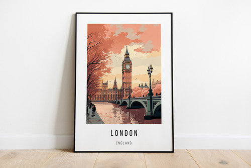 Lámina Imprimible Para Cuadro, Ciudades Del Mundo Londres