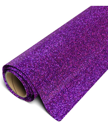 Vinilo Violeta Textil Termotransferible Glitter 30 X 100 Cm