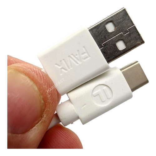 Cabo Usb 3.1 Favix Fx-type-c Branco Com Entrada Usb Tipo C  Saída Micro-usb