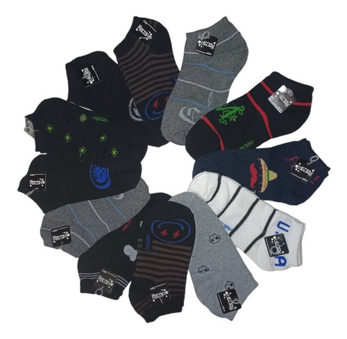Tin Para Caballero (12 Pares) Diferentes Diseños