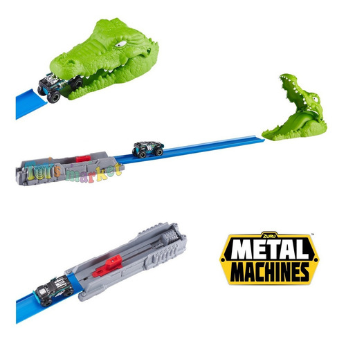 Pista De Autos Juguete Lanzador Zuru Metal Machine Cocodrilo