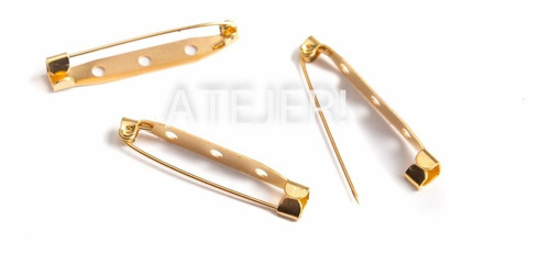 Imagen 4 de 7 de Base Gancho Para Prendedor De Metal 15mm X 100 Unidades