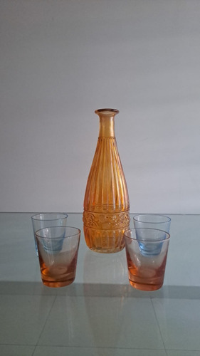  Bolella Licor + 4 Vasos Usado Retro