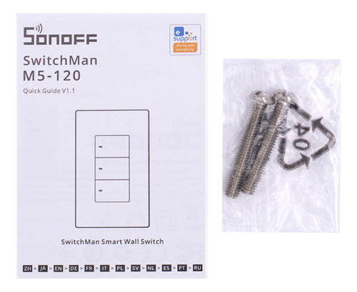 Sonoff Switchman M5-2c-120w Apagador De Pared Wifi Blanco