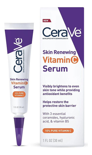 Cerave Skin Renewing Vitamin C Serum 10% Pura Vit C 30ml Usa