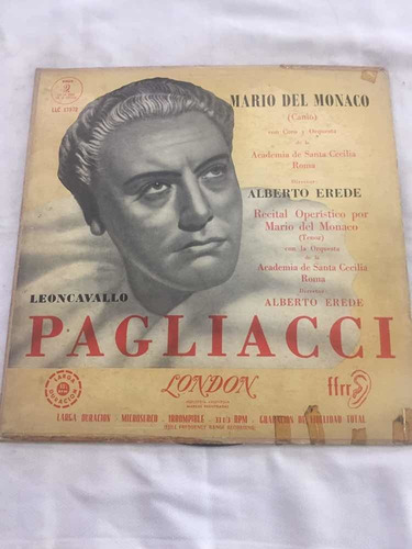 Mario Del Monaco Pagliacci Disco Vinilo Lp London