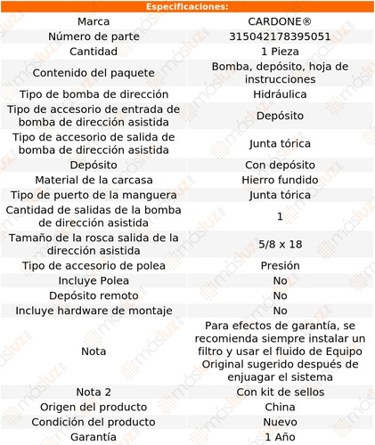 Bomba Dirección Licuadora F-100 8 Cil 6.4l 68/76