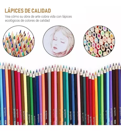 Lápices De Colores Lápiz De Color Aceitoso De Amplia Aplicabilidad 72 Colores  Profesional Para Pintar Para Artistas ANGGREK Arte y Manualidades