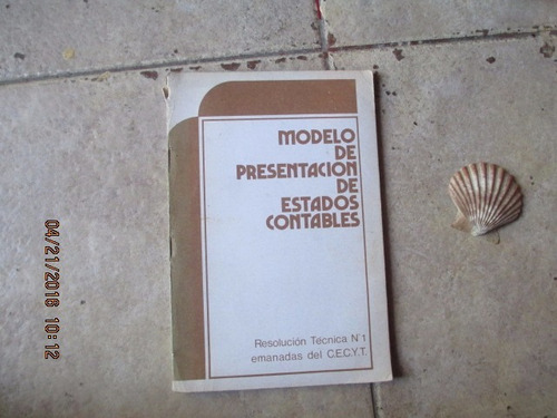 Modelo De Presentacion De Estados Contables - R. T. Nº 1 (Usado)