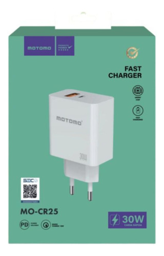 Cargador Doble Carga Rápida 30 W Tipo C Y Usb