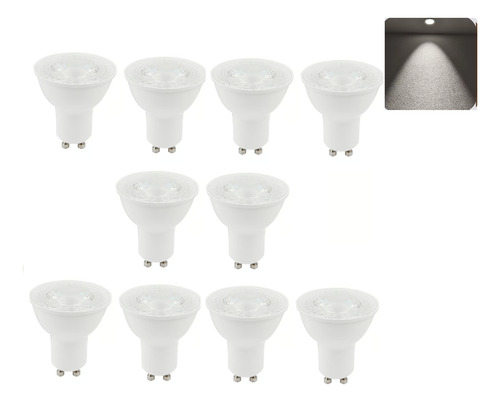 10 Foco Led Gu10 6w 120v Dimeable Tecnoled Ml-mr16-6wbb/bc