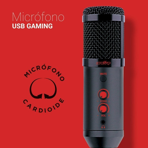 Imagen 4 de 10 de Microfono Condensador Cardioide Upcast Usb Gaming Streaming