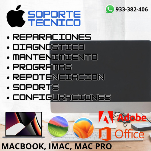 Servicio Tecnico De iMac, Macbook, Mac Pro