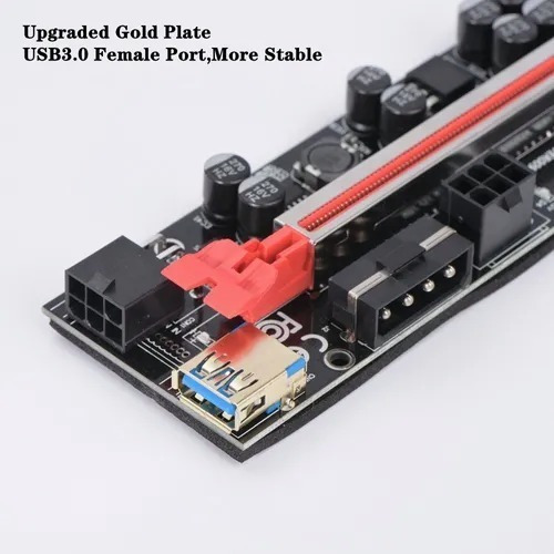 Imagen 5 de 6 de Riser Pcie 16x A 1x V009s Plus Minería Crypto Ethereum