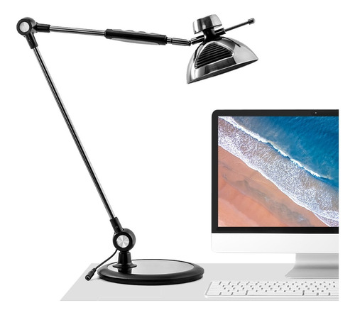 Lámpara De Escritorio De Metal De Mesa Led Con Brazos Largos