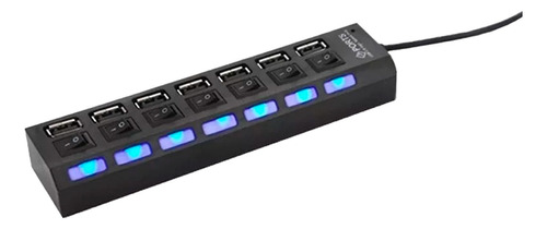 Hub Usb Multiplicador 7 Puertos Usb 2.0 Switch On Off 480mpb