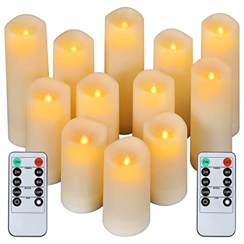 Flickering Flameless Candles With Remote, Battery Opera...