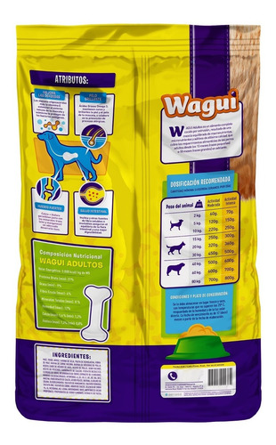 Imagen 2 de 4 de Alimento Wagui Para Perros Adultos X 3 Kg