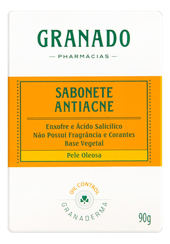 Sabão em barra Granado Antiacne Granaderma de 90 g