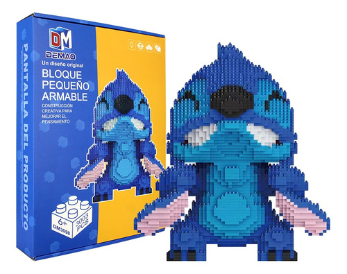 3003pz Bloque Armables Stitch Figura 3d Construcción Puzzle Cantidad De Piezas 3003 Versión Del Personaje Stitch Enojado