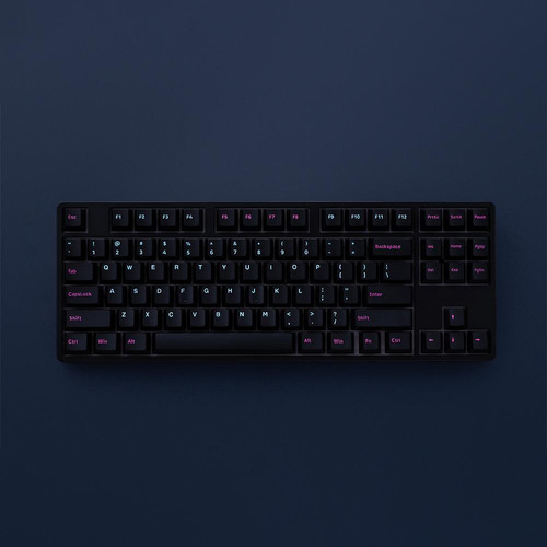 Teclado Mecânico Akko 5087s Qmk Via Midnight Gateron Pink
