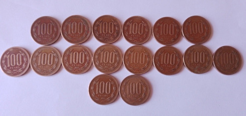 Colección Completa Moneda 100 Pesos Chile Antiguas 16monedas (Usado)