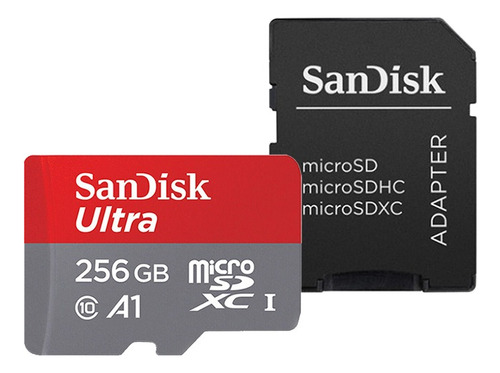 Sandisk Tarjeta Memoria Ultra Micro Sd 256gb + Adaptador Sd