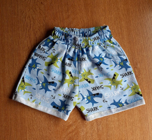 Pantalon Short De Dinosaurios Y Tiburones