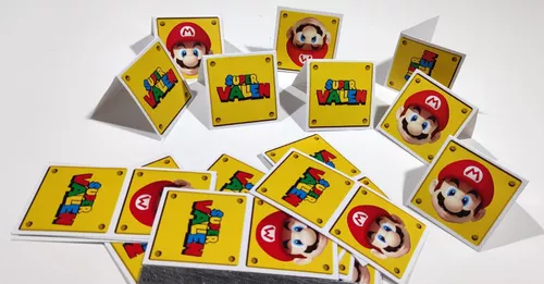 Stickers para golosinas Super Mario Bross