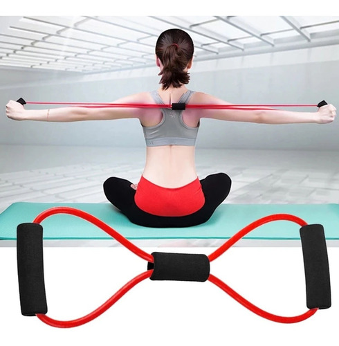Imagen 7 de 10 de Bandas Elasticas De Tubo Tipo 8 Fitness Entrenamiento