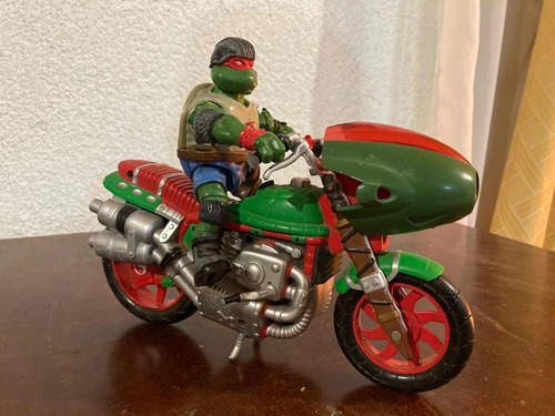 Tortuga Ninja Raphael Con Motocicleta (Usado)