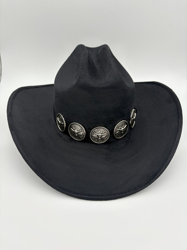 Sombrero Vaquero 100% Tejana Unisex Elegante-sombrerada Negro Unitalla